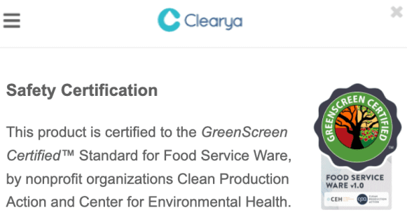 Clearya and GreenScreen Certified™ Team Up to Shift Market Away From Toxic Chemicals in Foodware