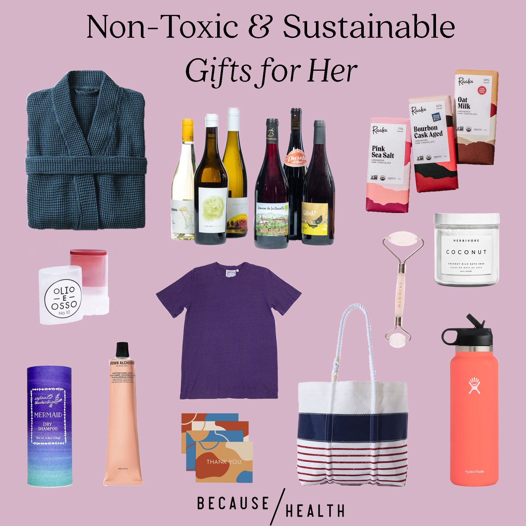 non-toxic and sustainable 2020 gift guide for her