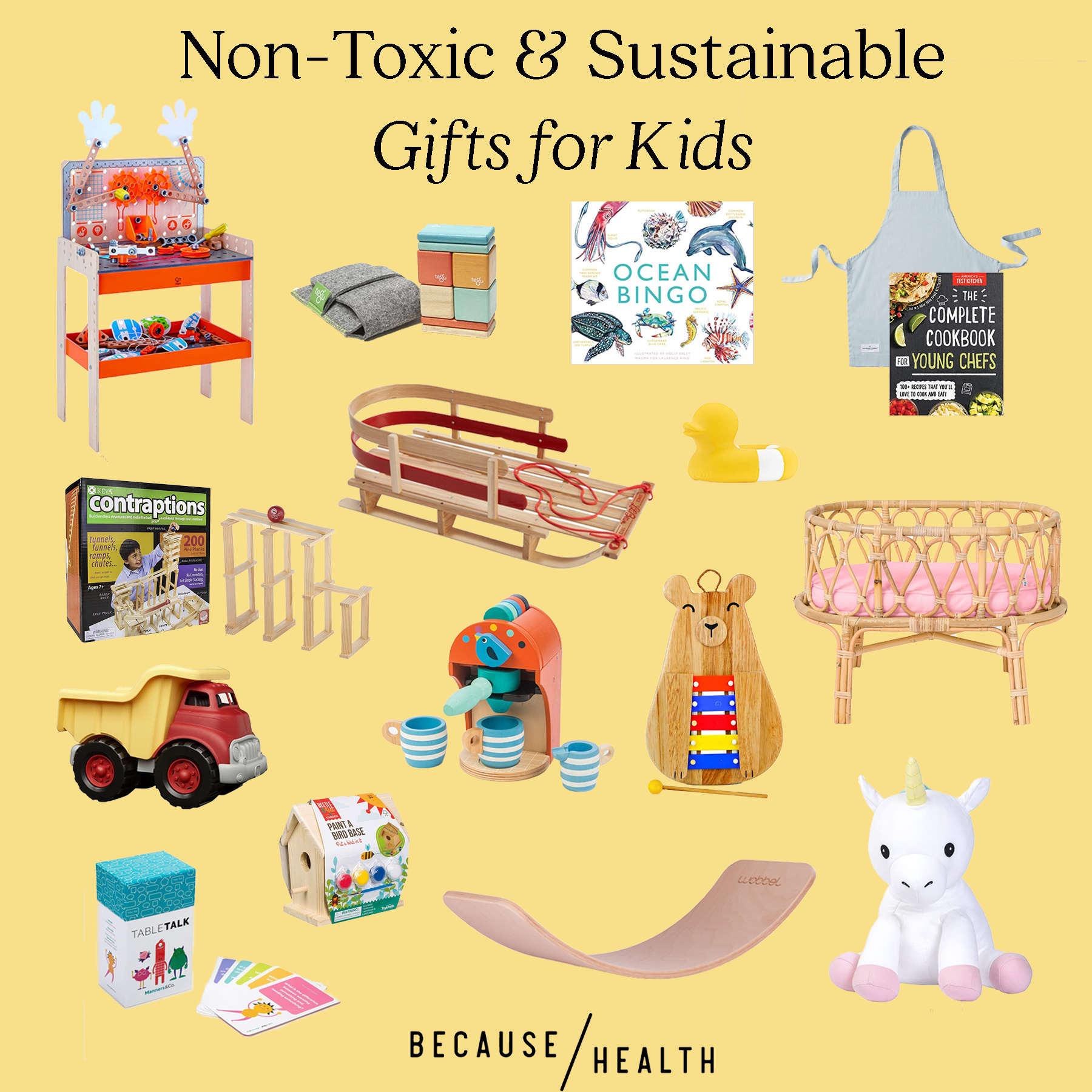 non-toxic and sustainable 2020 gift guide for kids