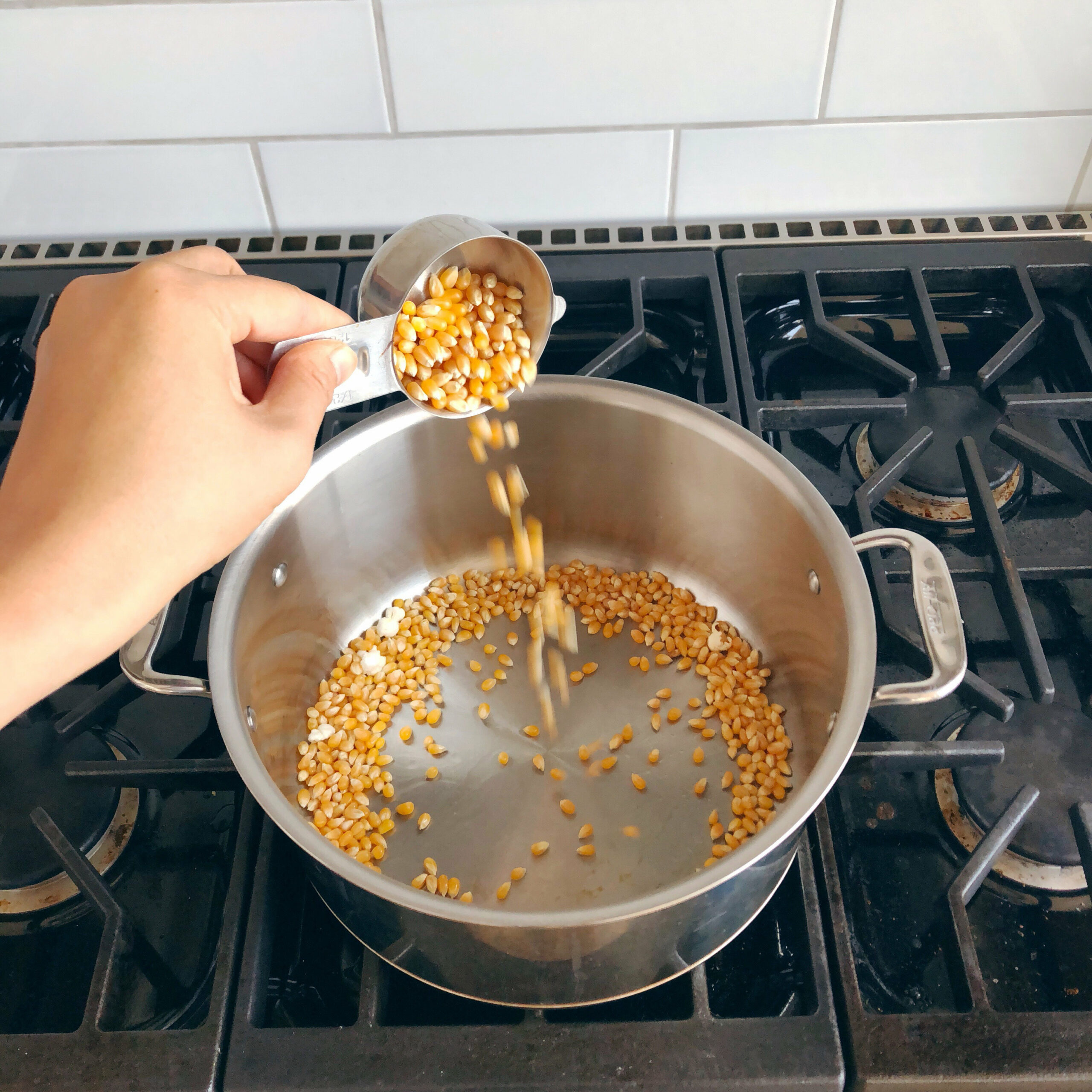 Stovetop Popcorn with step-by-step photos