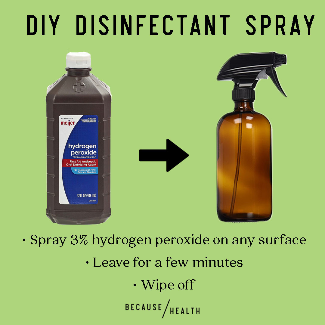 Homemade disinfectant deals spray hydrogen peroxide