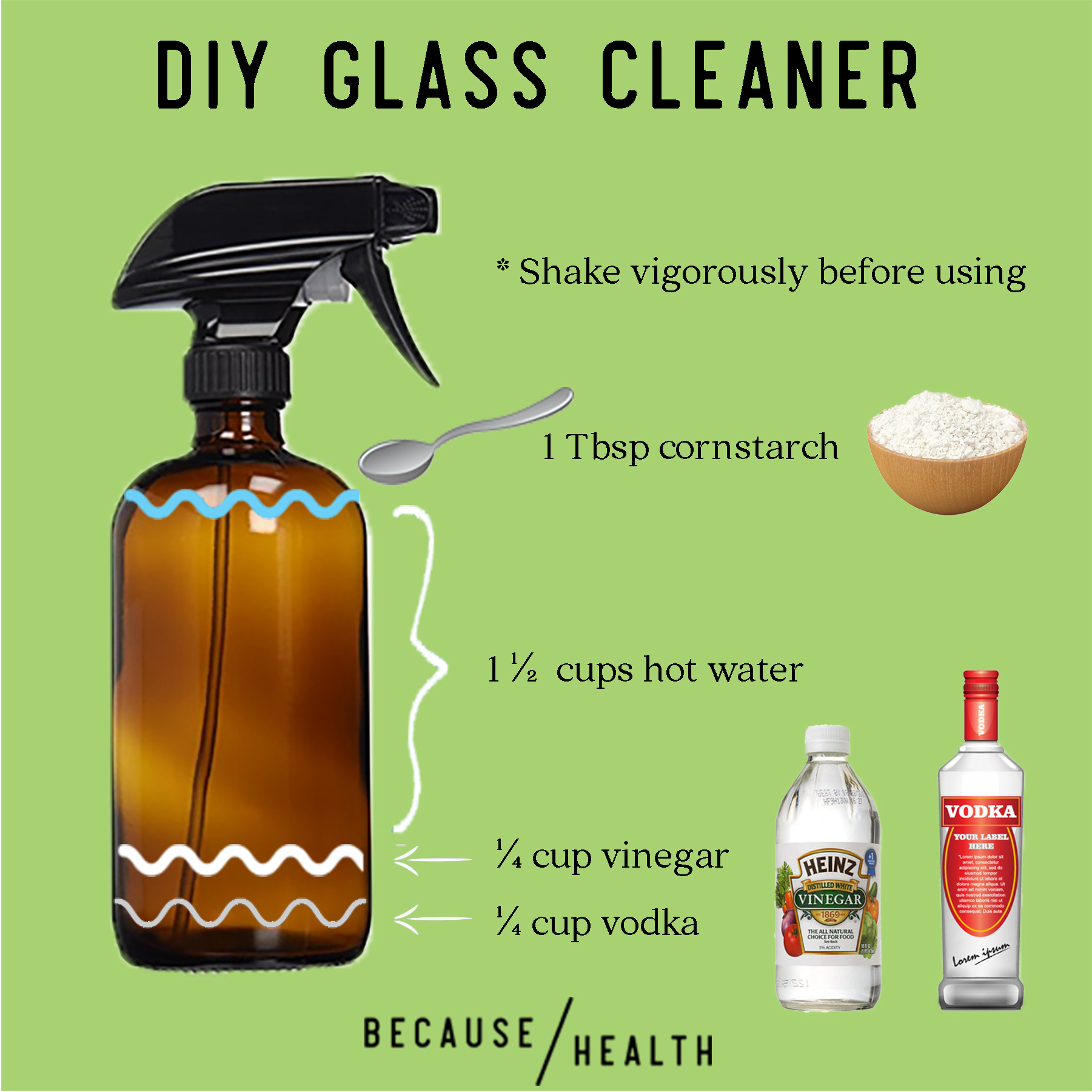 DIY glass cleaner
