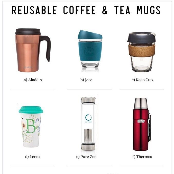 In celebration of #internationalcoffeeday we are sharing our favorite #plasticfree #reusable mugs.