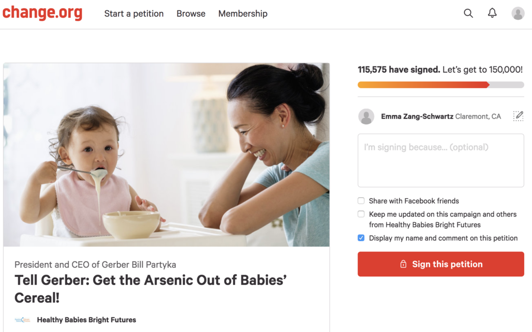 ABC – Arsenic in Baby Cereal?