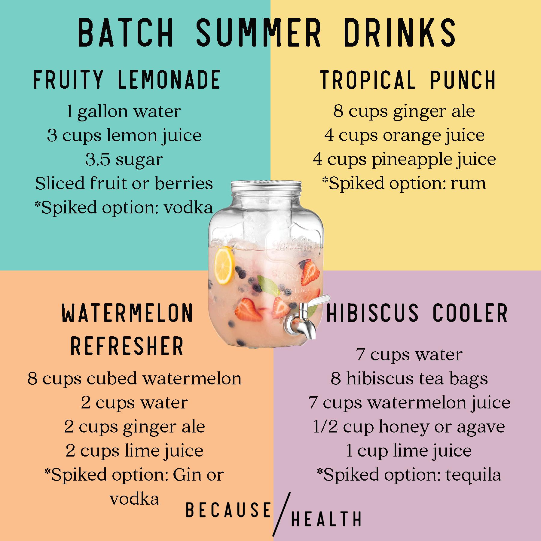 4 Recipes for Batch Summer Drinks that You Can Spike AND that are